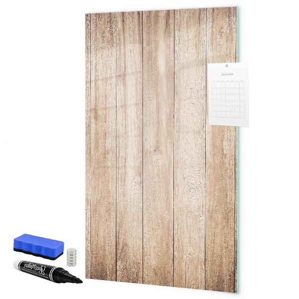 Memobord van glas met print inclusief neodymium magneten Bord voor foto's en notities