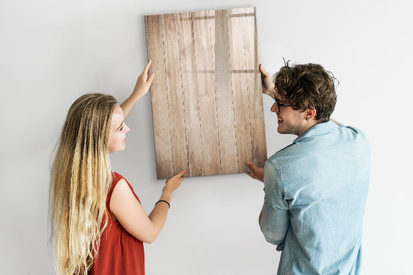 Memobord van glas met print inclusief neodymium magneten Bord voor foto's en notities
