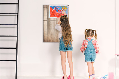 Memobord van glas met print inclusief neodymium magneten Bord voor foto's en notities