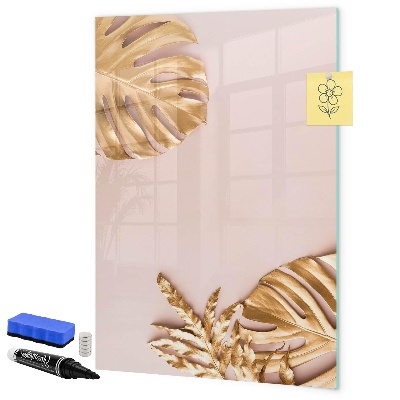Decoratief glazen wandbord beschrijfbaar en magnetisch Een stijlvol bord voor notities en foto's