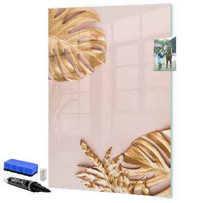 Decoratief glazen wandbord beschrijfbaar en magnetisch Een stijlvol bord voor notities en foto's