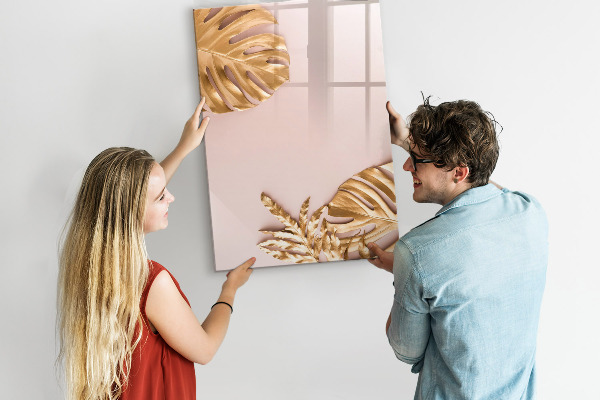 Decoratief glazen wandbord beschrijfbaar en magnetisch Een stijlvol bord voor notities en foto's