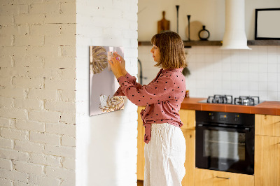Decoratief glazen wandbord beschrijfbaar en magnetisch Een stijlvol bord voor notities en foto's