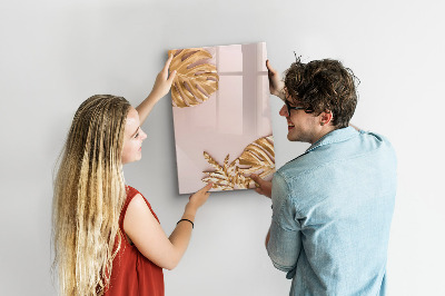 Decoratief glazen wandbord beschrijfbaar en magnetisch Een stijlvol bord voor notities en foto's
