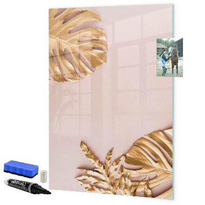 Decoratief glazen wandbord beschrijfbaar en magnetisch Een stijlvol bord voor notities en foto's