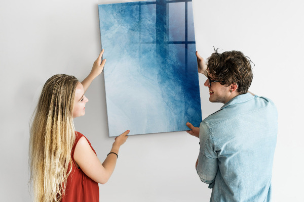 Memobord van glas met print inclusief neodymium magneten Magnetisch bord voor foto's en notities