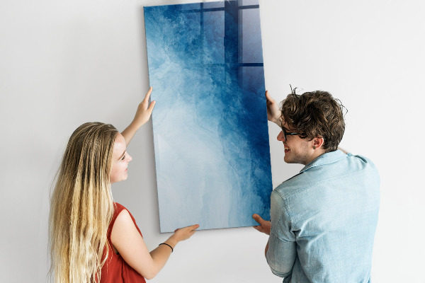 Memobord van glas met print inclusief neodymium magneten Magnetisch bord voor foto's en notities