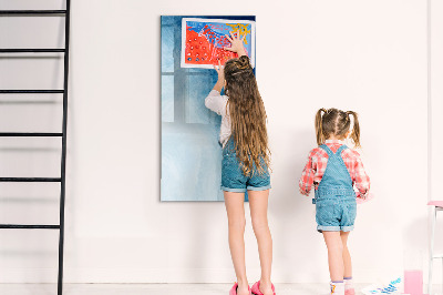Memobord van glas met print inclusief neodymium magneten Magnetisch bord voor foto's en notities