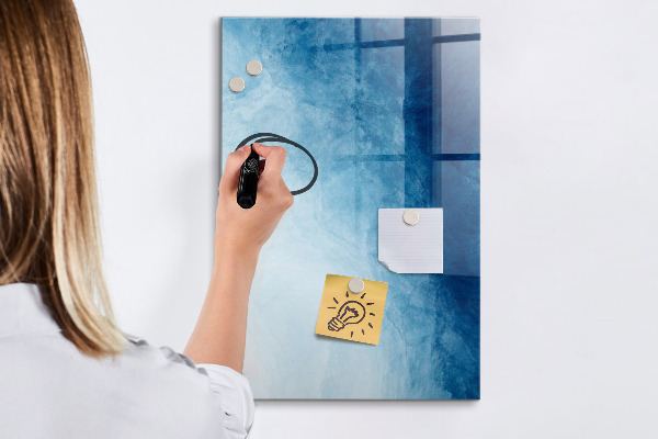 Memobord van glas met print inclusief neodymium magneten Magnetisch bord voor foto's en notities