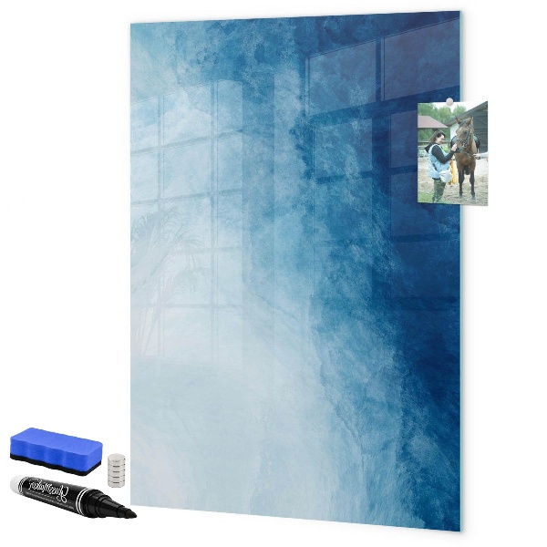 Memobord van glas met print inclusief neodymium magneten Magnetisch bord voor foto's en notities