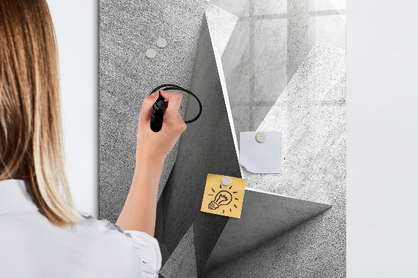 Memobord van glas met print inclusief neodymium magneten Modern fotodisplaybord