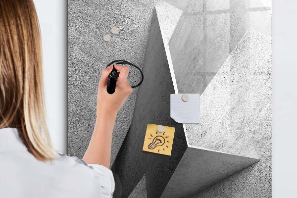 Memobord van glas met print inclusief neodymium magneten Modern fotodisplaybord