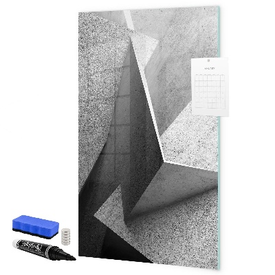 Memobord van glas met print inclusief neodymium magneten Modern fotodisplaybord