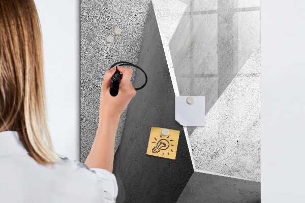 Memobord van glas met print inclusief neodymium magneten Modern fotodisplaybord