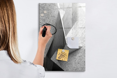 Memobord van glas met print inclusief neodymium magneten Modern fotodisplaybord