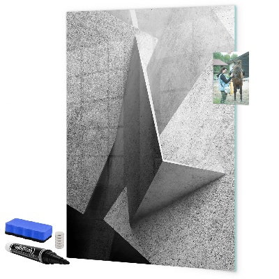 Memobord van glas met print inclusief neodymium magneten Modern fotodisplaybord