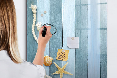 Decoratief glazen wandbord beschrijfbaar en magnetisch Souvenirfoto's van herinneringen aan de kust