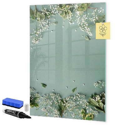 Memobord van glas met print inclusief neodymium magneten Een creatieve plek voor herinneringen en foto's