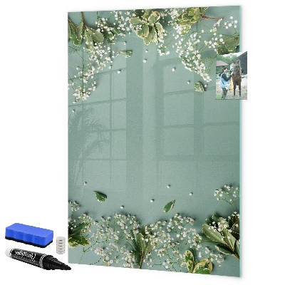 Memobord van glas met print inclusief neodymium magneten Een creatieve plek voor herinneringen en foto's