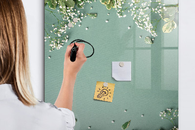 Memobord van glas met print inclusief neodymium magneten Een creatieve plek voor herinneringen en foto's