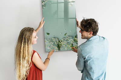 Memobord van glas met print inclusief neodymium magneten Een creatieve plek voor herinneringen en foto's