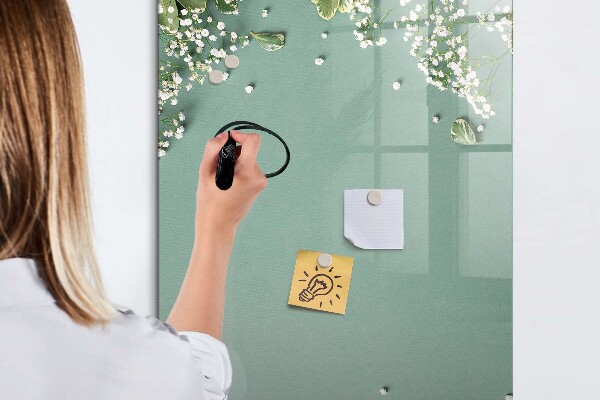 Memobord van glas met print inclusief neodymium magneten Een creatieve plek voor herinneringen en foto's