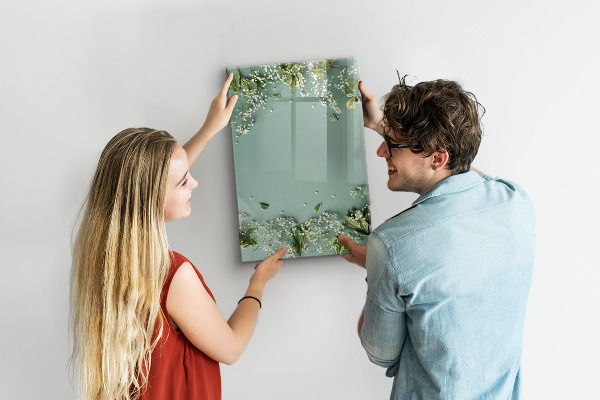 Memobord van glas met print inclusief neodymium magneten Een creatieve plek voor herinneringen en foto's