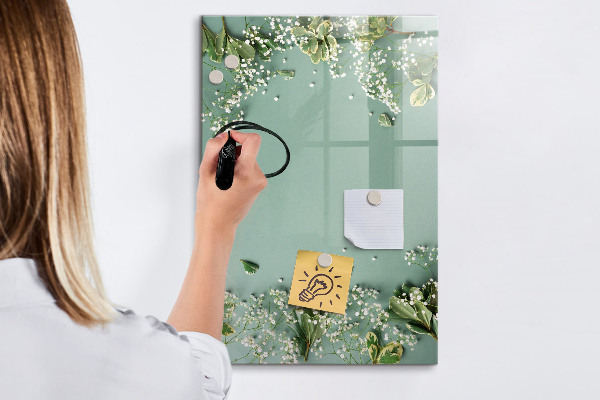 Memobord van glas met print inclusief neodymium magneten Een creatieve plek voor herinneringen en foto's