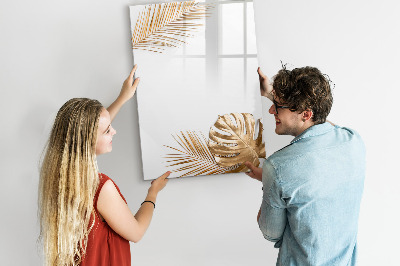 Decoratief glazen wandbord beschrijfbaar en magnetisch Stijlvol fotobord met planten