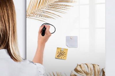 Decoratief glazen wandbord beschrijfbaar en magnetisch Stijlvol fotobord met planten