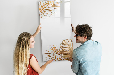 Decoratief glazen wandbord beschrijfbaar en magnetisch Stijlvol fotobord met planten