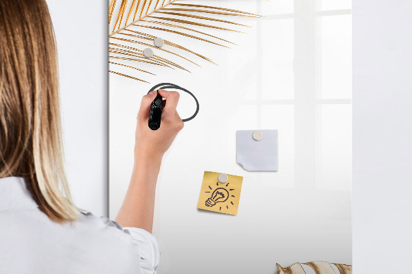 Decoratief glazen wandbord beschrijfbaar en magnetisch Stijlvol fotobord met planten