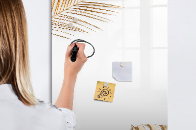 Decoratief glazen wandbord beschrijfbaar en magnetisch Stijlvol fotobord met planten