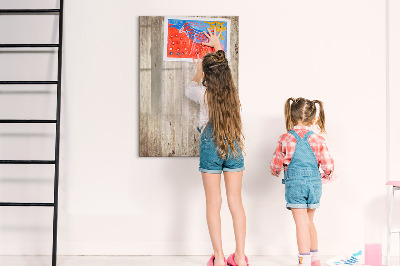 Decoratief glazen wandbord beschrijfbaar en magnetisch Foto-organizer aan de muur