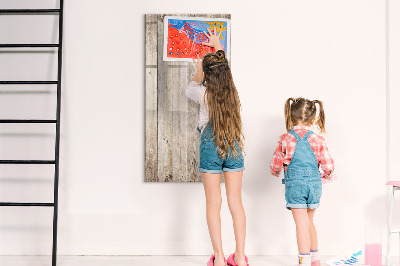 Decoratief glazen wandbord beschrijfbaar en magnetisch Foto-organizer aan de muur