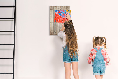 Decoratief glazen wandbord beschrijfbaar en magnetisch Foto-organizer aan de muur