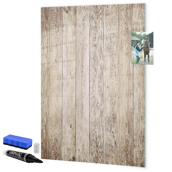 Decoratief glazen wandbord beschrijfbaar en magnetisch Foto-organizer aan de muur