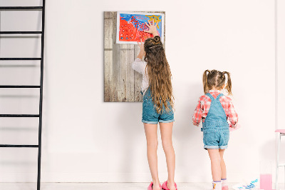 Decoratief glazen wandbord beschrijfbaar en magnetisch Foto-organizer aan de muur