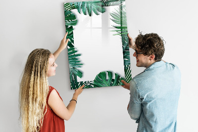 Memobord van glas met print inclusief neodymium magneten Groen bord voor het presenteren van foto's