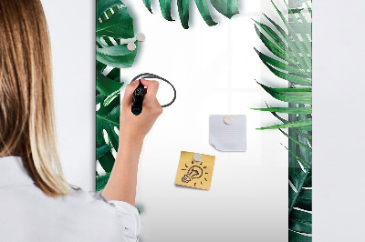 Memobord van glas met print inclusief neodymium magneten Groen bord voor het presenteren van foto's
