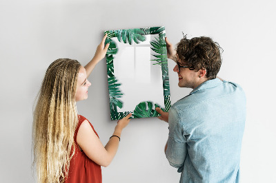 Memobord van glas met print inclusief neodymium magneten Groen bord voor het presenteren van foto's