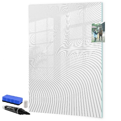 Memobord van glas met print inclusief neodymium magneten Een spiegel met een plek voor foto's