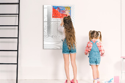 Memobord van glas met print inclusief neodymium magneten Een spiegel met een plek voor foto's