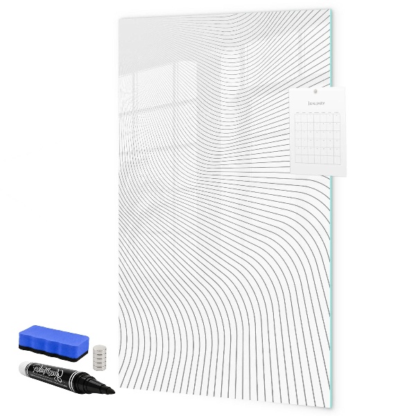 Memobord van glas met print inclusief neodymium magneten Een spiegel met een plek voor foto's
