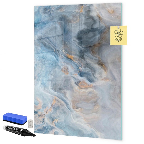 Memobord van glas met print inclusief neodymium magneten Modern prikbord voor notities en foto's