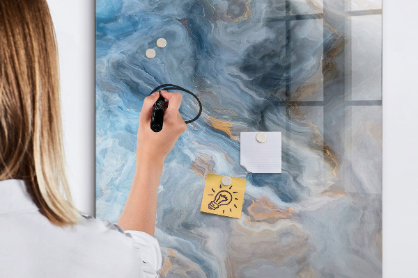 Memobord van glas met print inclusief neodymium magneten Modern prikbord voor notities en foto's