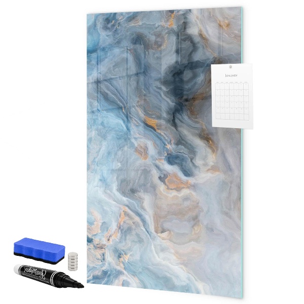 Memobord van glas met print inclusief neodymium magneten Modern prikbord voor notities en foto's