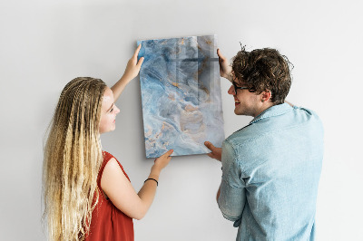 Memobord van glas met print inclusief neodymium magneten Modern prikbord voor notities en foto's