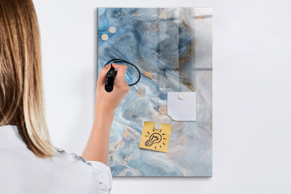 Memobord van glas met print inclusief neodymium magneten Modern prikbord voor notities en foto's