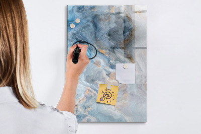Memobord van glas met print inclusief neodymium magneten Modern prikbord voor notities en foto's